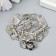 Decor metal for the creativity of the lock "Flower" silver 2.2x1.5 cm