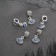 Suspension "Eye", blue color in silver