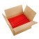 Candle twisted, 2.2x 25 cm, lacquered red