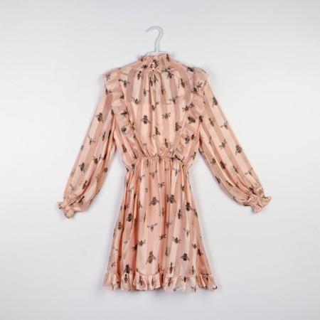 Shiphon dress SL, 46, beige-10