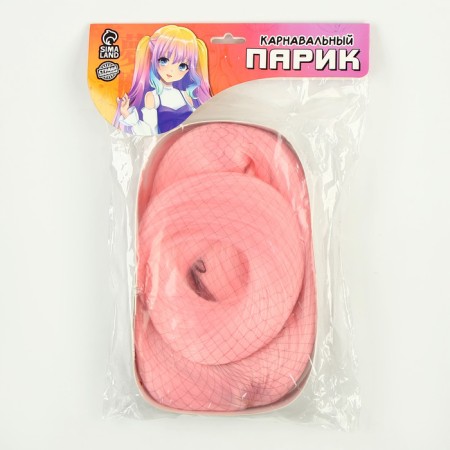 Carnival wig "anime" color pink, long-4