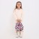 Baby backpack on lightning, 3 outer pockets, pink/white color