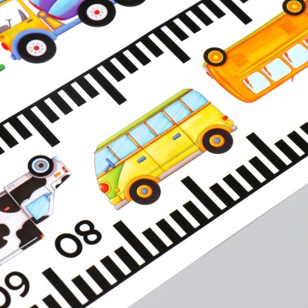 Sticker plastic interior color Rostomer "Transport" set 2 sheets 15x60 cm-2