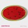 Glass Serving Oval Dolyana "Sweet watermelon", 24.5 × 15 cm, red color