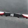 Nabbage on the front seat, velor, size 55 x 130 cm, black, with red edging