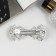 Halfish hair clip "linetta" bow, 8 cm, silver