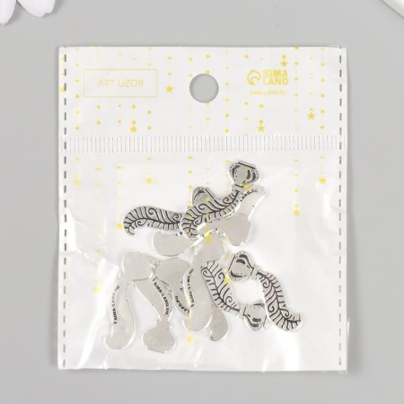 Decor Metal for creativity "Pen in the inklit" 2.5x1.6 cm-3