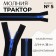Lightning "Tractor", No. 5, detachable, automatic lock, 35 cm, black/blue color