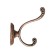 Hook furniture tundra TKD013, two -rod, copper