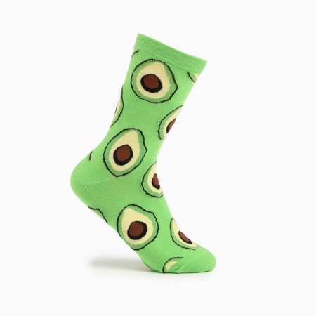 Women's socks "avocado", green color, size 36-39