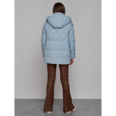 Winter jacket female, size 46, blue color-4