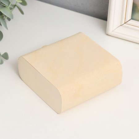 Casket wood under painting Square "Thin sheet" 10x10x4 cm-3