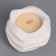 A candle made of soy wax in the Kashpo "Wave", 9x6 cm, white