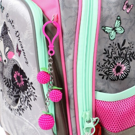 Frame backpack 39 x 29 x 17 cm, Across 179, gray/pink ACR22-179-9-10
