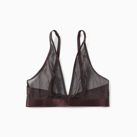 Women's bra, chocolate-brown color, size 75c