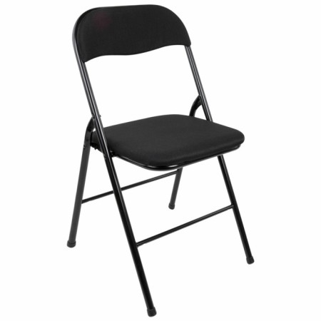 Folding stool Brabix Golf CF-007, black frame, black fabric
