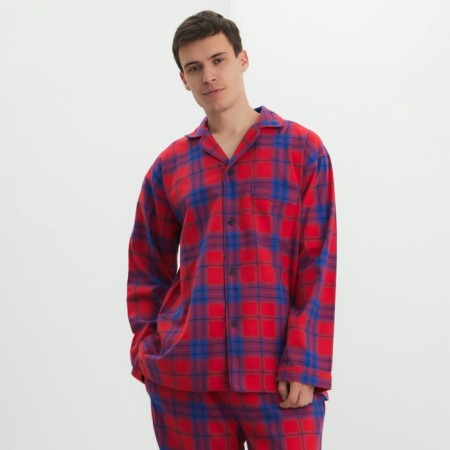 Пижама мужская из фланели (рубашка и брюки) KAFTAN р.48-1
