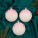 Set of balls plastic D-8 cm, 3 pcs "novel shine" white-pink