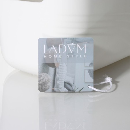 Storage container with handle LadOM "Laconicity", 33.5 × 18.5 × 14.5 cm, white color-6