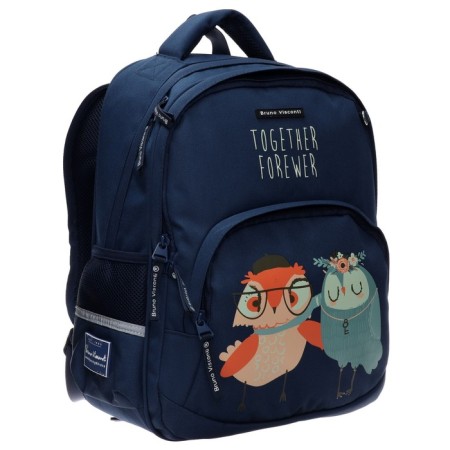 School backpack Bruno VisConti "Girlfriends", 40 x 30 x 19 cm, ergonomic back, pencil case as a gift-2