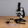 Microscope "Young Biologist", the frequency of an increase of 450x, 200x, 100x, black