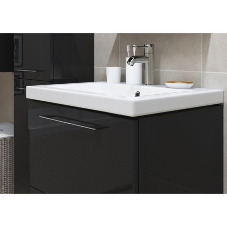 The built -in sink Cersanit Como 60, with 1 hole for the mixer, white color-3