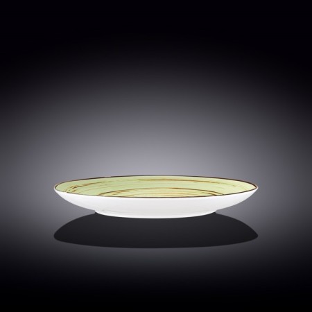 Round plate Wilmax England Spiral, D = 28 cm, pistachio color-1