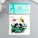 Tattoo on the body color "Panda in the crown" 6x6 cm