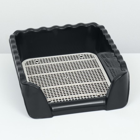 Tuel for dogs with high sides and a removable mesh 52x45x16 cm, black-2