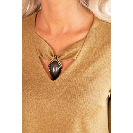 Female dress, size 46, mustard color-5