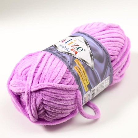 Yarn "Velluto" 100% micropoliester 68m/100g (378 orchid)-1