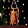 Christmas tree decoration "Salad", white, 10x4.5x2.5 cm, MDF