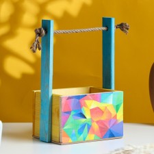 Wooden Kashpo, 15 × 12 × 8.5 (25) cm 
