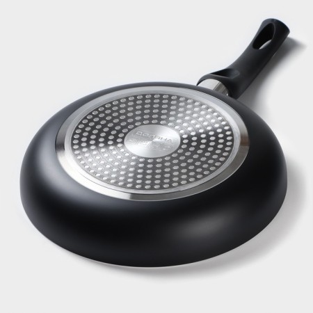 Field frying pan Basic, D = 24 cm, plastic handle, anti -stick coating, induction, black color-4