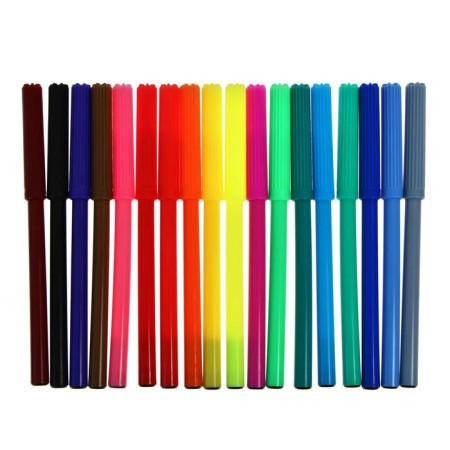 Calligrata felt -tip pens, 18 colors, in a cardboard box, a ventilated cap-2