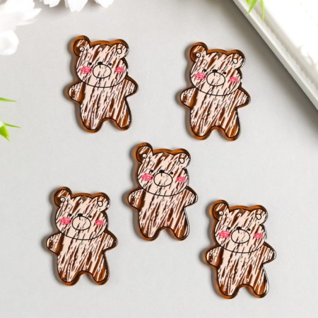 Decor for the work of acrylic "Karakuli. Bear" 3.5x2.7 cm-1