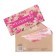 Envenue for money "Congratulations!" Craft background, pink flowers, 8 x 17 cm