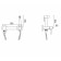Fixer for the bidet "RMS" SUS129BL-5-2, with a hygienic shower, stainless steel, black