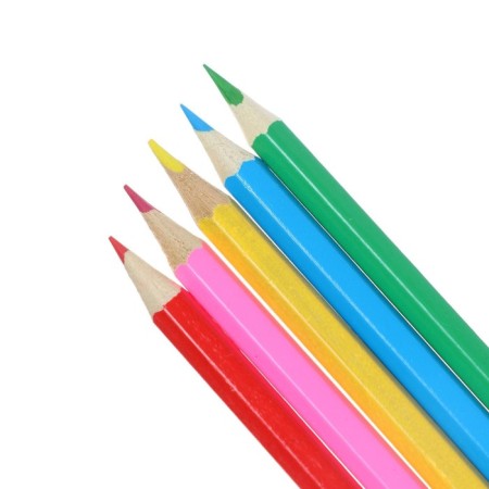Pencils 18 colors "machine", wooden case, triangular-2
