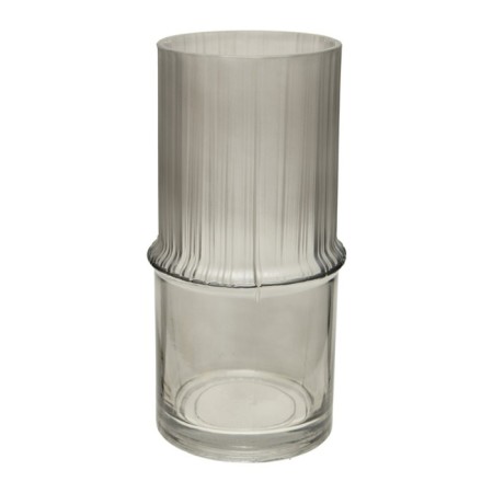 Decorative vase made of combined glass, 111 × 111 × 215 mm, color gray color-1