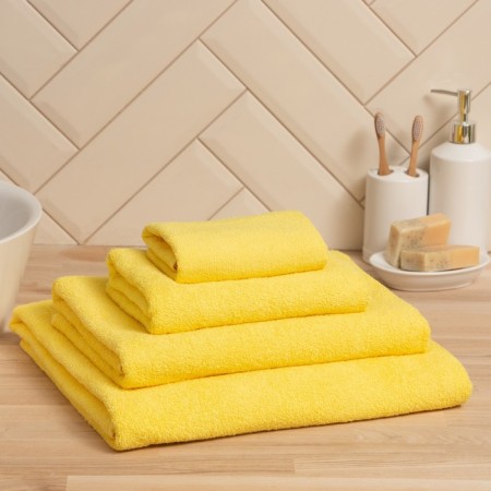 Terry towel economy and I 30*60 cm, col. yellow, 100% cotton, 350 g/m2