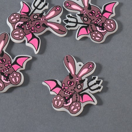 Decor for the work of acrylic the bilateral "bunny-dog" 4.3x4x0.2 cm-1