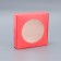 Gift box team with a window, pink, 11.5 x 11.5 x 3 cm