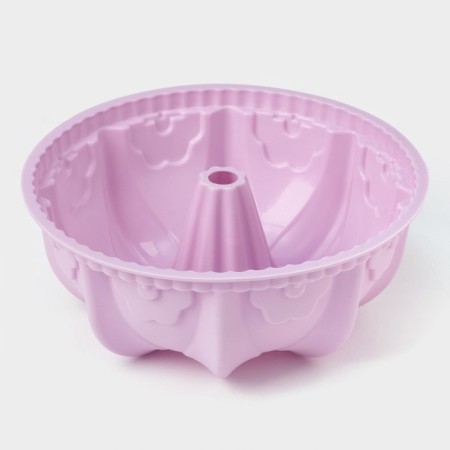 The form for baking the share "German cupcake. Celebration ", silicone, 22 × 22 × 8.5 cm, lilac color-2
