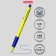 Handle Automatic Automatic Ultra Glide Technology Joy Neon, node 0.7 mm, blue ink, rubber emphasis, length of the letter line 1300 meters, mix