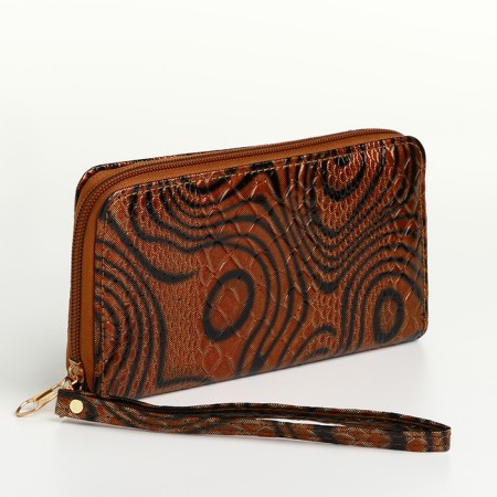 Women's wallet with lightning, brown color