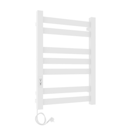 Towel Electric Laris Hephaestus Cheka, 500x800 mm, 7 crossbars, left, white-9
