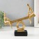 Polystone souvenir "Two on swings-spring" for metal, gold 21x7x22 cm