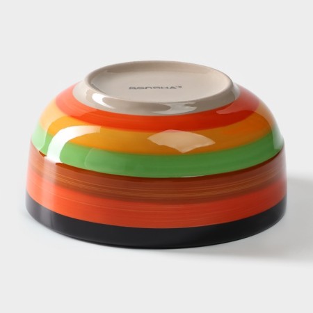 Boronnik Ceramic Dolyana "India", 600 ml, D = 13.5 cm, Orange color-2