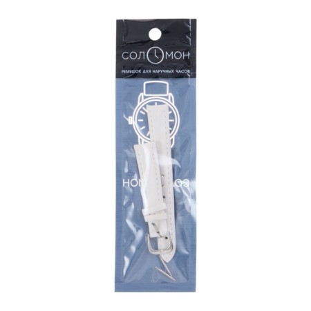 Solomon watch strap, 14 mm, genuine leather, L-18 cm, white-3